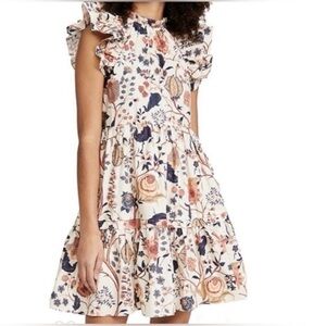 Ulla Johnson Eden floral print flutter sleeve mini dress